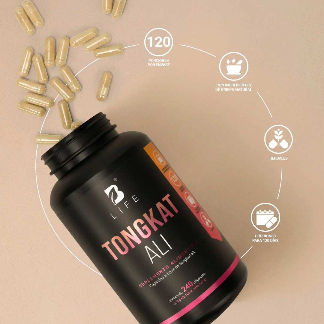 Tong-kat Ali Puro | 1000 mg por porción | 240 Cápsulas