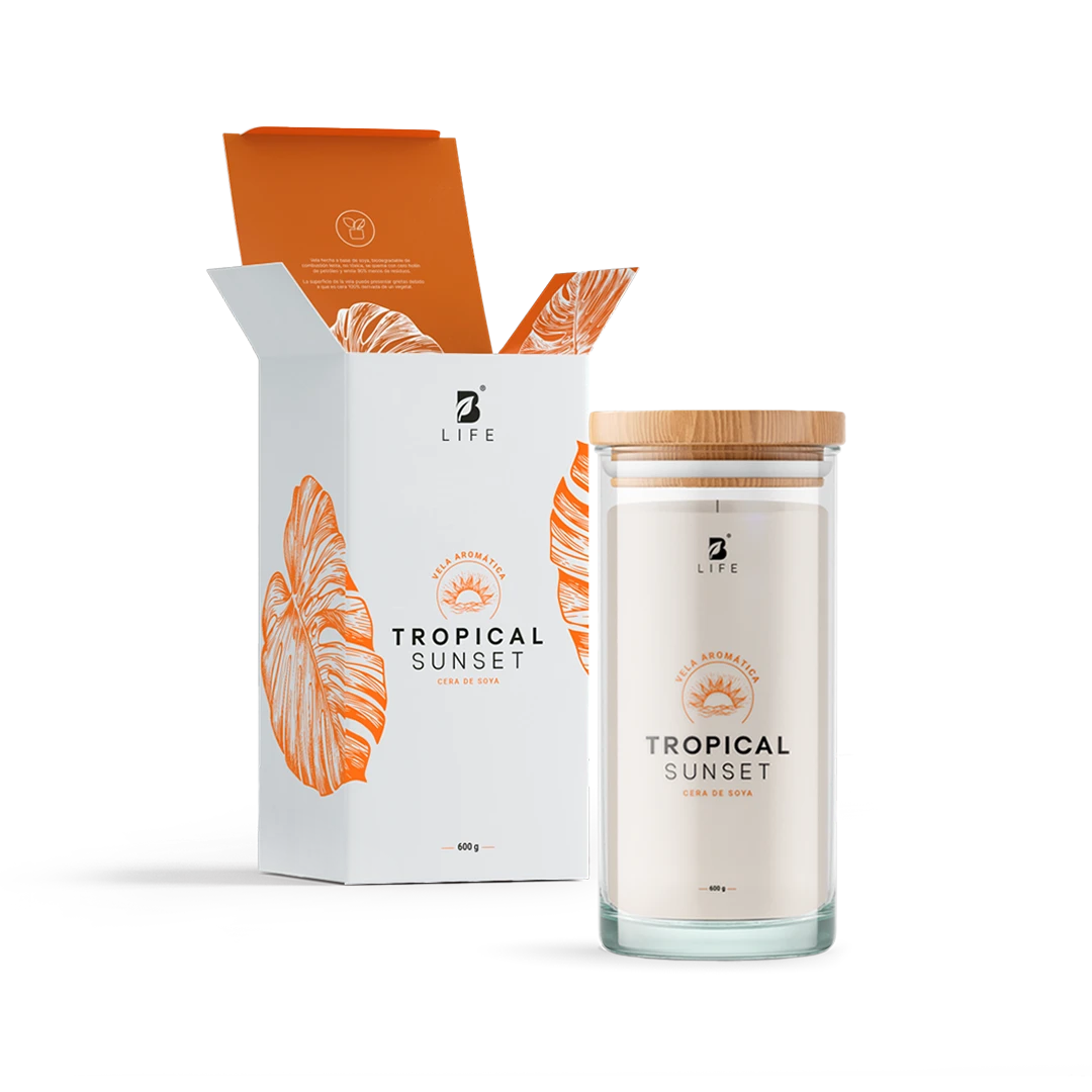 Tropical Sunset Aromatic Candle | Vela Aromática Frutas Tropicales 600 g