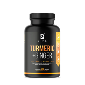 Cúrcuma con Jengibre | adicionado con Aceite de Coco y Pimienta Negra | 1400 mg por Porción