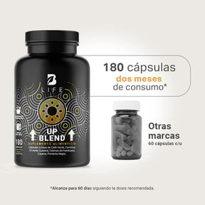 Mezcla de Café Verde, Carnitina, Té Verde, Guaraná, Cetonas De Frambuesa y Cayena | 180 cápsulas