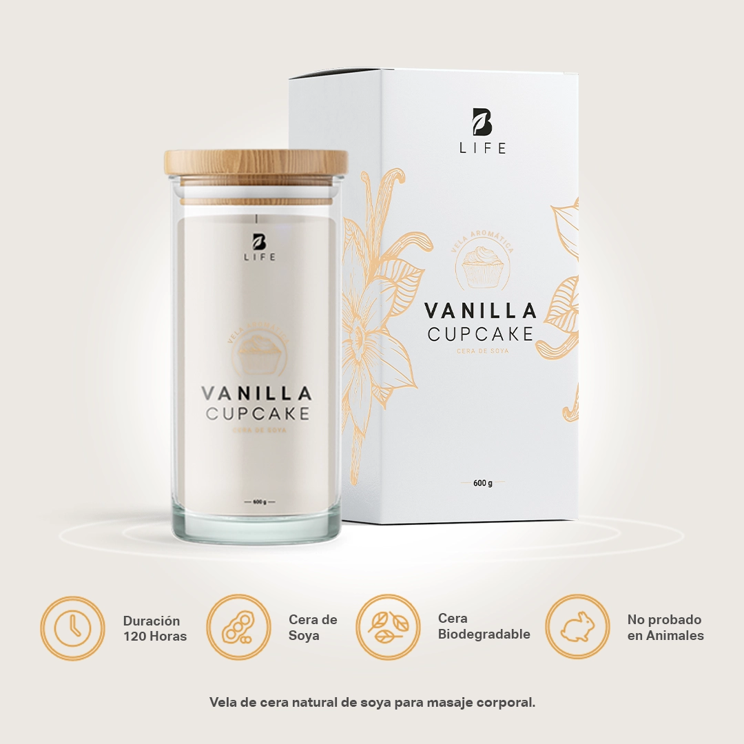 Vanilla Cupcake Aromatic Candle | Vela Aromática Cupcake de Vainilla 600 g