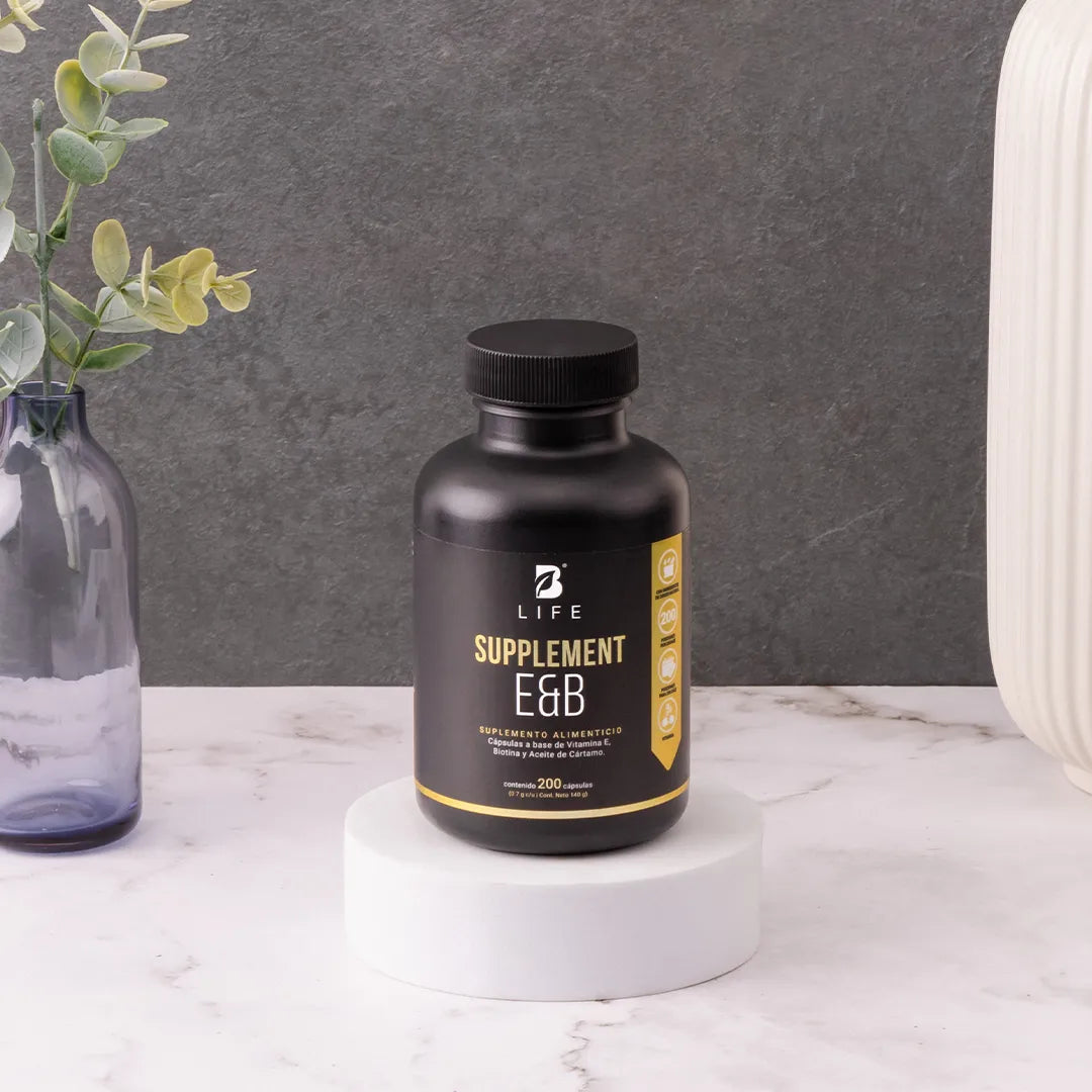 Vitamina E 400 UI | con Biotina y Aceite de Cártamo | 200 cápsulas