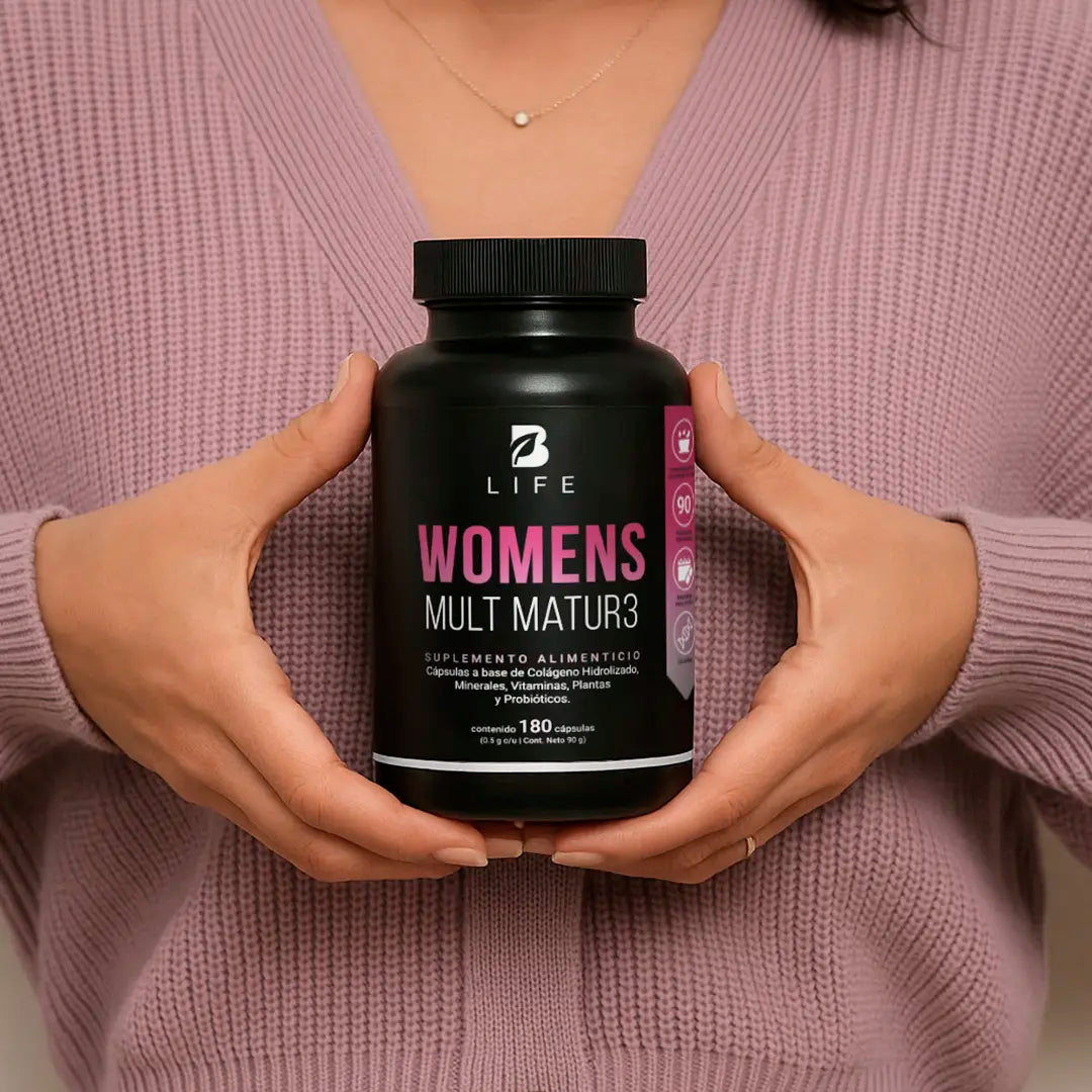 Multivitamínico para Mujer de Más de 40 Años | Con Colágeno, Maca, Inositol y Probióticos | 1000 mg por porción